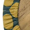 thumbnail image 5 of Ambesonne Autumn Fitted Round Tablecloth, Fall Cartoon Tree Leaves Art, 56"- 60" Diameter, Mustard and Dark Teal, 5 of 5