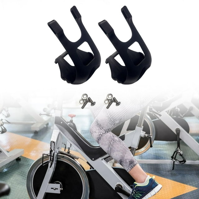 Colaxi Clips d'Orteils pour Vélo d'Exercice Clips de Demi-Orteils pour Vélos Stationnaires Noir