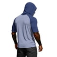 thumbnail image 6 of Garbnen Ice Silk Sun Hoodies for Men Raglan UPF 50+ Sun Protection Mens Rash Guard Short Sleeve with Face Mask Quick Dry Cooling Summer Athletic Mens Fishing Shirt, 6 of 6