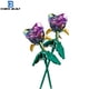 thumbnail image 2 of Bloques de construcción de flores rosas negras Knew Built, modelo 3D, ramo de flores rojas y amarillas, regalo de ladrillo, decoración del hogar, juguete para niños con caja, 2 of 5