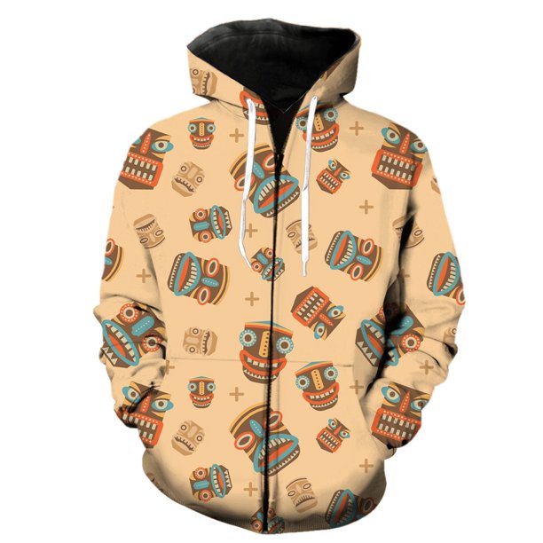 Sudadera con capucha y cremallera para hombre, diseño de cocotero de isla tropical, divertida, de manga larga, para adolescentes, gran oferta 2024, camisetas Harajuku de gran tamaño.