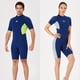 thumbnail image 5 of TureClos 1.5MM Trajes de baño para mujer Traje de baño ultrafino de manga corta Traje de baño profesional de secado rápido para hombre Cálido para bucear Surf Natación Mujer / azul marino M TureClos JD733114882, 5 of 7