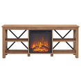 thumbnail image 2 of Henn&Hart 58" Doré Marron/métal TV Stand, 2 of 7