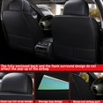 thumbnail image 5 of 5 Seater Car Seat Covers with Waterproof Pu Leather, Airbag Compatible Automotive Vehicle Cushion Cover Universal fit for Most Cars (Black&Red Edge), 5 of 11