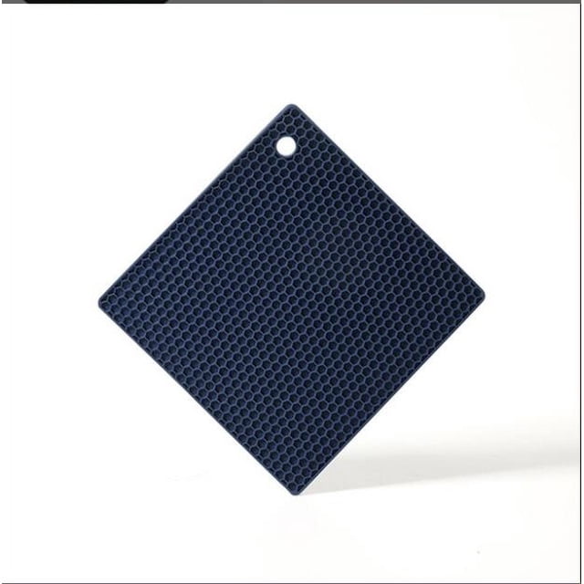 Soporte para ollas de silicona, almohadillas calientes de goma con aislamiento antideslizante multiusos, tapete antideslizante resistente al calor, paquete de 1 cuadrado