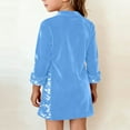 thumbnail image 6 of Tdoqot Girls Velvet Sequin Dress- Long Sleeve Luxurious Soft Turndown Collar Kids Party Mini Dresses Light Blue Size 5-6 Years, 6 of 6