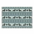 thumbnail image 1 of Nordic Cutting Board, Chevron Zigzags Winter Floral Arrangement Norwegian Reindeer Snow Pattern, Decorative Tempered Glass Cutting and Serving Board, Small Size, Black White Sky Blue, by Ambesonne, 1 of 1