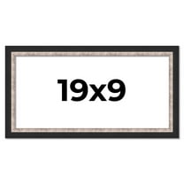19x9 Frame Silver Real Wood Picture Frame Width 1.25 Inches | Interior Frame Depth 0.75 Inches |