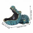 thumbnail image 3 of Alligator Statue Key Bowl, Fun Animal Statue Candy Dish for Entryway Decorative Bowl, Office Candy Dish, Big Mouth Sculpture Home Living Room Trinket Container Storage Box, 3 of 7