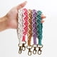 thumbnail image 4 of 2 piezas de llavero de cuerda de algodón tejido a mano, pulsera hecha a mano con flores y margaritas, accesorios para llaves de coche, colgante, 4 of 5