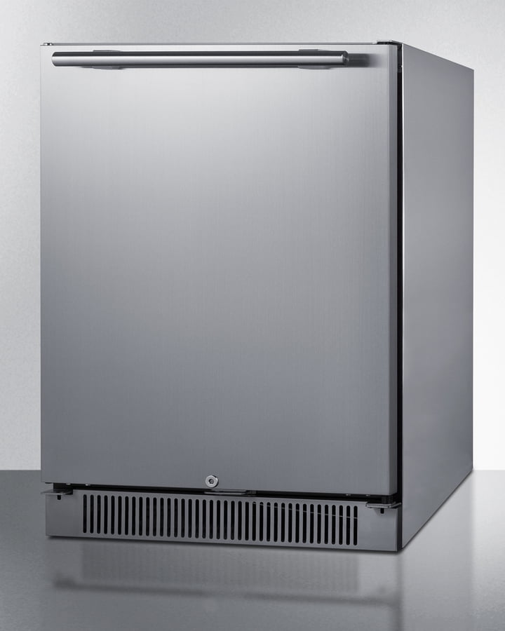 24 Inches Wide Built-In Outdoor All-Refrigerator, Stainless Steel, LHD