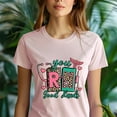 thumbnail image 5 of RN Nurse T-Shirt | You’re in Good Hands Graphic Tee with Leopard Print Letters, Navy, Size XL, 5 of 6