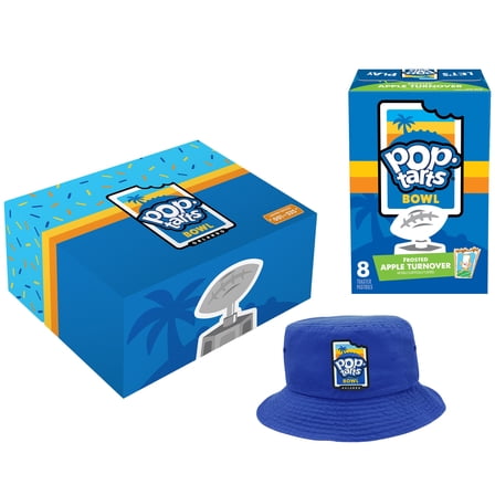 Pop-Tarts Frosted Apple Turnover Toaster Pastries, Bucket Hat, Shelf-Stable, 13.5 oz (8 Count)