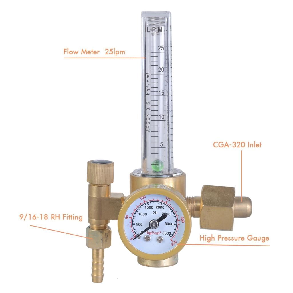 CEORPER Flowmeter Argon Co2 Gas Regulator Tig Mig Welding Pressure Reducer Flow Gauge