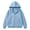 C378 Blue, variant on CONZONE Womens Oversized Polka Dot Hoodies Long Sleeve Zip Up Hooded Sweatshirts for Women Drawstring Fall Winter Pullover Tops with Pocket