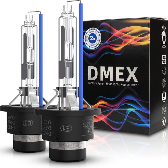 Bombillas HID DMEX D2R para faros delanteros, 35 W, 8000 K, xenón blanco y azul, 2 unidades