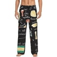 thumbnail image 1 of Kdxio Vegetable Quiche Pattern Men's Pajama Pants, Elastic Waist with Drawstring and Pockets, Comfortable Loungewear-XX-Large, 1 of 6