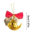 thumbnail image 3 of Mirror Disco Balls,Mini Disco Balls with Ribbon Bow for Disco Party Silver and Gold Ornaments Mirror Ball Decoration Christmas Tree(Rose Gold), 3 of 3