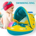 thumbnail image 5 of Yanxiao Inflatable Baby Pool Float, 28.7" Baby Float Pool Toys with Canopy & Safety Handles & Steering Wheel, Baby Swimming Infant Pool Float Beach Toys, Baby Swim Float for 6-36 Months Boys & Girls, 5 of 9