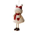 thumbnail image 4 of Feledorashia Christmas Plush Doll Ornament, Stuffed Holiday Tree Pendant, Soft Winter Character with Knit Details and Attached Hanging Loop, Cozy Decoration for Branches Garlands Shelves and Mantels, 4 of 6