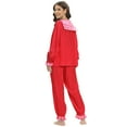 thumbnail image 4 of Xmarks Women Two Piece Pajamas Set Plaid Print Loungewear Button Down Night Suit Long Sleeve Pj Set Red US 12, 4 of 6