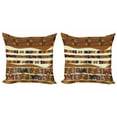 thumbnail image 1 of Ambesonne Tribal Throw Pillow Cover 2 Pack, Boho Folk, 20", Multicolor, 1 of 2