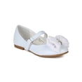 thumbnail image 1 of Little Angel Enna-715D New Girl PU Fabric Bow Decor Mary Jane Ballerina Flat, 1 of 5