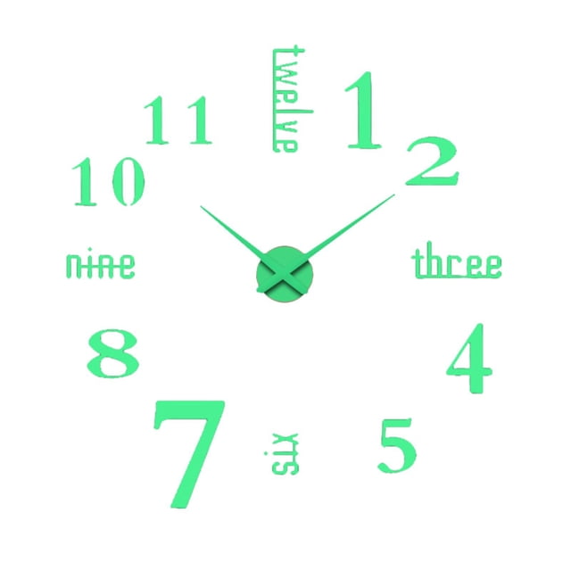 Reloj de pared luminoso con luces nocturnas silenciosas, reloj de pared redondo para sala de estar y segundo
