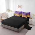 thumbnail image 5 of jejeloiu Football Sport City 7pcs Bedding Comforter Set,Purple Yellow Helmet Queen Bedding Sets For Rugby Lover Reversible, 5 of 8