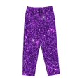 thumbnail image 4 of Junzan Purple Glitter Women'S Pajama Pants Drawstring Comfy Sleep Bottoms With Pockets, 4 of 9