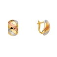 thumbnail image 1 of Ioka - 14K Tri Color Gold Half Huggies Earrings, 1 of 3