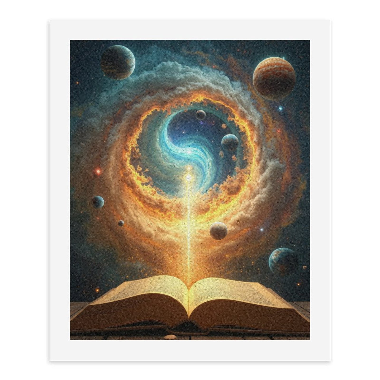 Paint By Numbers Kit for Adults Beginner - Cosmic Swirl Planets DIY Canvas Painting Kits for Adults, Frameless Paint By Number for Adults for Home Wall Decor 16x20 Inch