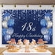 thumbnail image 5 of Fondo para fiesta de cumpleaños número 18 con globos con purpurina dorada y negra para niños y niñas de 18 años para fondos de fotografía, 5 of 5