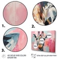 thumbnail image 3 of Designart "Giraffe Portrait Brown and Pink Palette" Animals Framed Wall Art - Modern Farmhouse Brown Giraffe Living Room Framed Canvas Art, 3 of 6