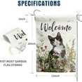 thumbnail image 3 of Spring Summer Garden Flag Floral Boston Terrier Yard Flag Flower Dog Garden Flags for Outside Small Outdoor Welcome Flags 12x18 Double Sided, 3 of 10