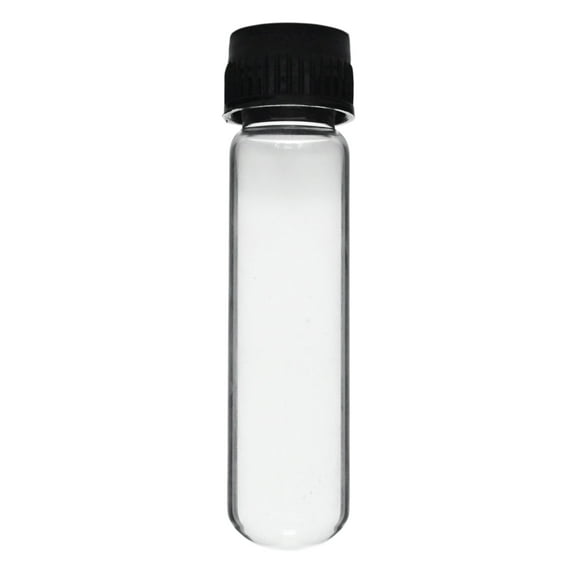 Eisco Labs 12 Round Bottom Borosilicate Glass Test Tube with Bakelite Screw Cap, 30ml, 3.95" Height