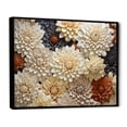 thumbnail image 2 of Designart "Garden Mosaic: White Chrysanthemum Array" Chrysanthemums Floater Framed Canvas Wall Art, 2 of 5