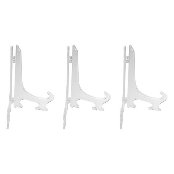 3X Transparent 7 Inch Display Easel Stand Plate Bowl Picture Frame Photo Pedestal Holder