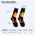 thumbnail image 4 of Unisex Trendy Socks (2 Pairs) - Festive Black Socks with Colorful Stars Ornaments & ' LOVE ' Design - Soft & Comfortable for All Seasons, 4 of 5