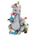thumbnail image 1 of Estatuas de gnomo de dragón para decoración al aire libre, juego de dinosaurios de 13 pulgadas con estatua de jardín de gnomos, estatua al aire libre para decoración de césped para todas las, 1 of 5