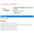 thumbnail image 2 of Air Filter - Compatible with 2004 - 2006 Scion xB 2005, 2 of 2
