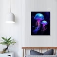thumbnail image 3 of Nawypu Jellyfish Wall Art Galaxy Canvas Picture Blue Fantastic Cosmic Canvas Artwork Contemporary Art Prints Framed for Home Office Kitchen Bathroom Bedroom Nursery Living Room Decor, 3 of 4