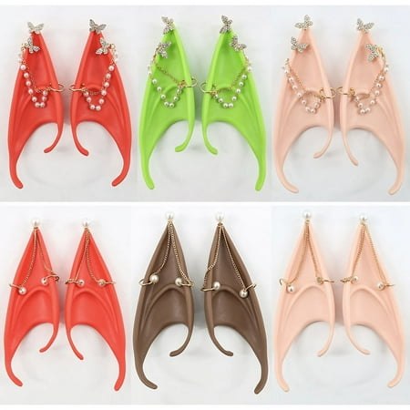 

NUOLUX 2pcs Fake Pearl Elf Ears Props Cosplay Fairy Ears Costume Ball Fairy Ears Party Favors