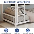thumbnail image 5 of Harper & Bright Designs Twin Over Twin Bunk Bed with Ladder, Heavy-duty Metal Bunk Bed Frame Guardrail for Boys Girls, White, 5 of 12