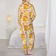thumbnail image 3 of Bingfone Womens Pajama Sets Tasty Toasts Print,Long Sleeve Loungewear Pajamas Set-XX-Large, 3 of 8