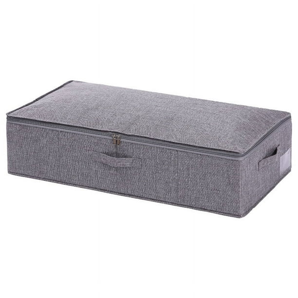 Caja de almacenamiento para cama, caja de tela plegable para ropa, a prueba de humedad, con tapa, caja de almacenamiento de gran capacidad