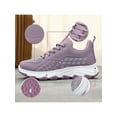 thumbnail image 6 of Frontwalk Ladies Athletic Shoes Knit Upper Sneakers Fitness Workout Running Shoe Walking Breathable Flats Women Sport Trainers Taro Purple 9, 6 of 7