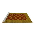 thumbnail image 2 of Ahgly Company Machine Washable Indoor Square Persian Yellow Traditional Area Rugs, 4' Square, 2 of 4