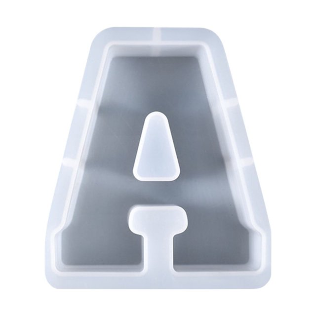 DIY Silicone Alphabet Resin Mold Set 26 Large Letter Epoxy Craft Molds for Table Decor/Candles/Festive Ornaments