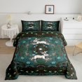 thumbnail image 2 of Erosebridal Wildlife Rabbit Bedding King Comforter Set,Hippie Bohemian Bedding Sets King with Comforter,Lightweight Reversible Comforter Sets King Size,Boho Decoration,3pcs, 2 of 8